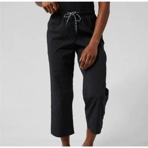 Athleta Trekkie Straight Crop Black Women's Jogger Size 6